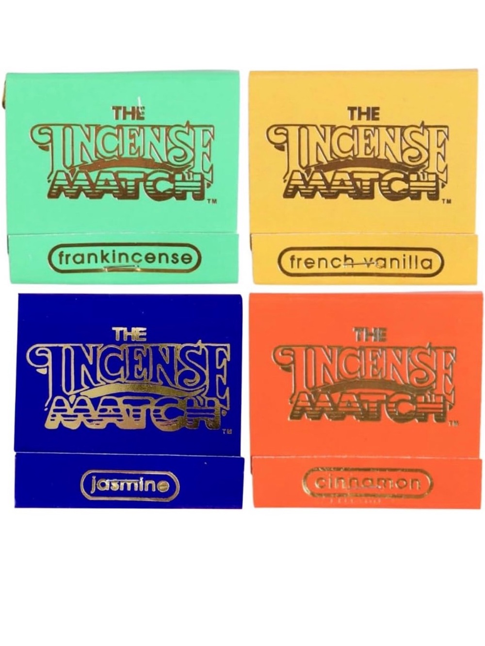The Incense Match Assorted 4 Pack (Randomly Picked) Scented Incense Matches Gift
